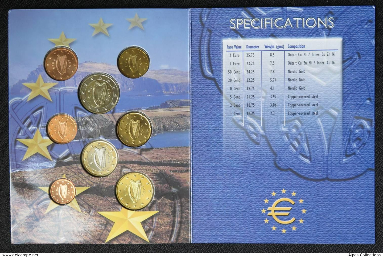 IRX2002.1 - COFFRET BU IRLANDE - 2002 - 1 Cent à 2 Euros - Irlanda