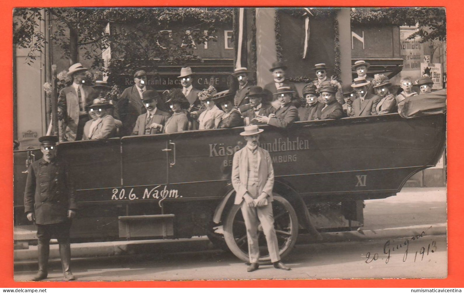 Torpedo Auto Car Berlin Potsdam Rundfahrten Voitures Wagen 1913 TAXI Torpedone - Taxis & Huurvoertuigen