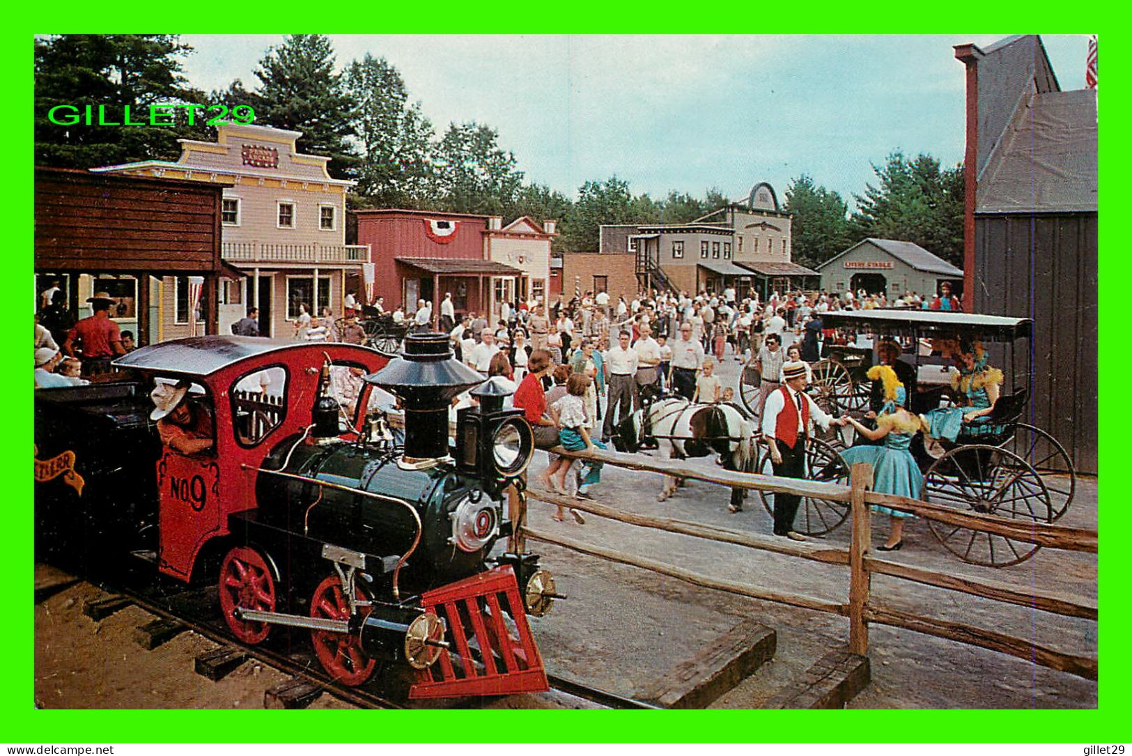 LAKE GEORGE, NY - GHOST TOWN SECTION OF STORYTOWN U.S.A. - DEXTER PRESS INC - MINING ORE TRAIN - - Lake George