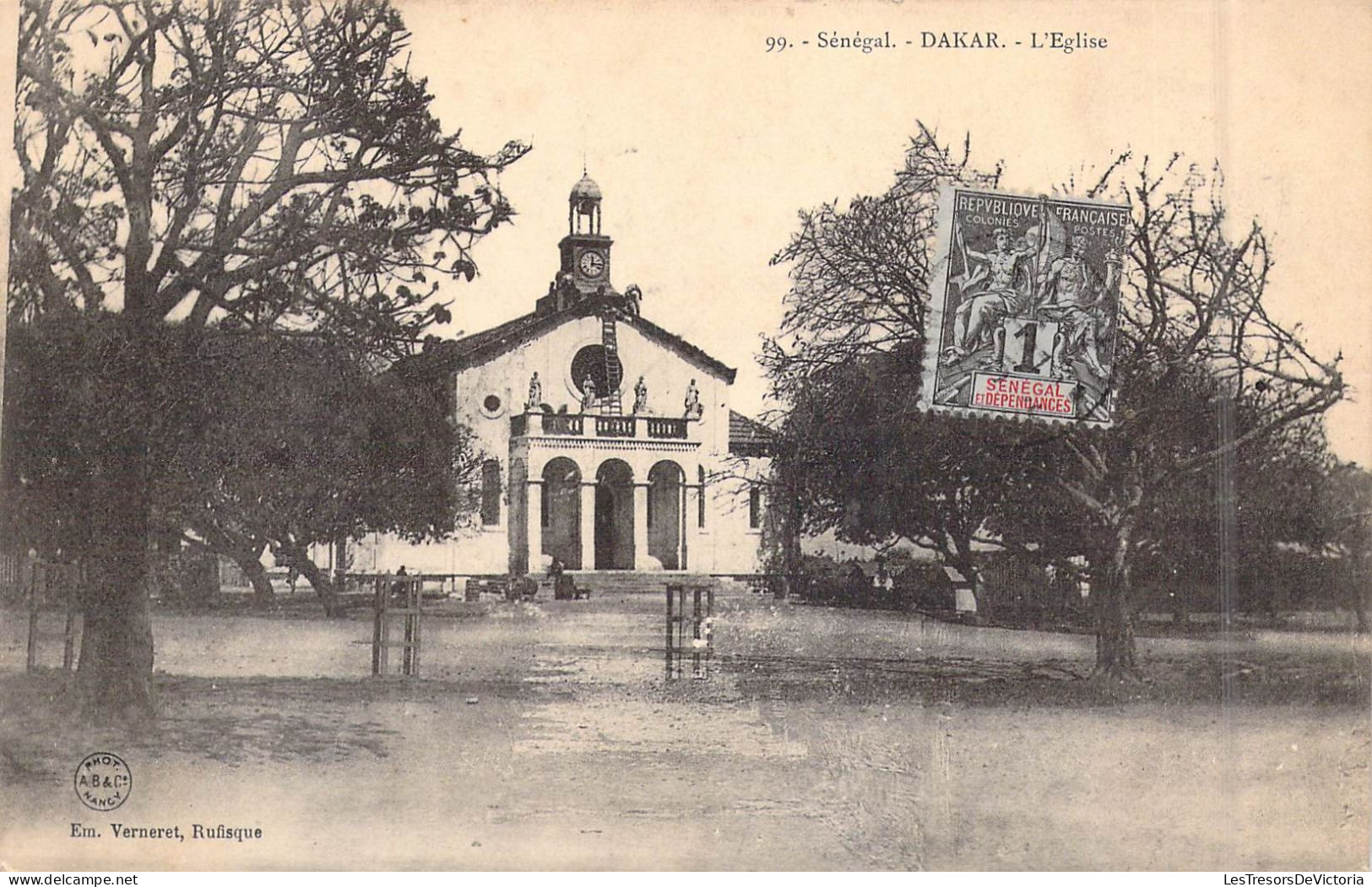 SENEGAL - Dakar - L'Eglise - Carte Postale Ancienne - Senegal