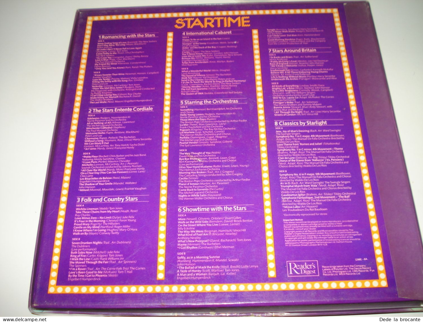 B3 / Coffret 8 vinyles - Startime - Reader's Digest - GIME 8A - Holland 1978