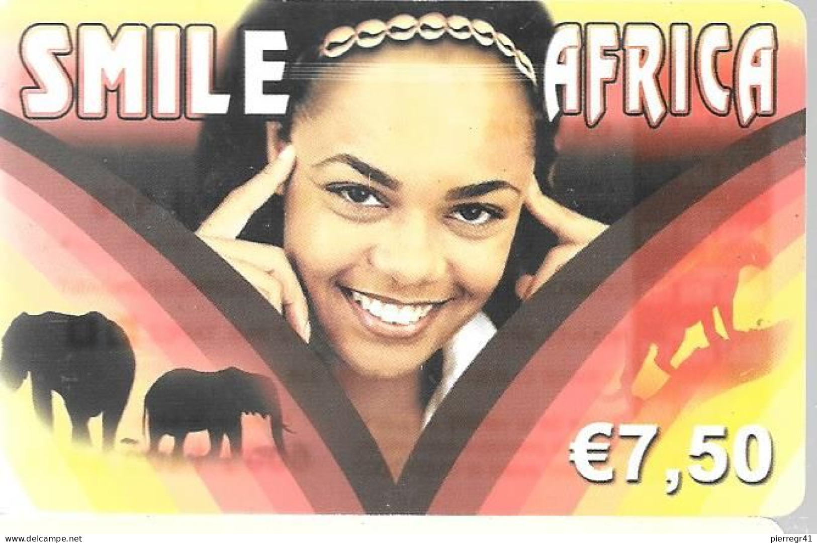 CARTE-PREPAYEE-FR-SMILE AFRICA-7.5€-ELEPHANTS-Exp 01/01/2007-TBE - Oerwoud