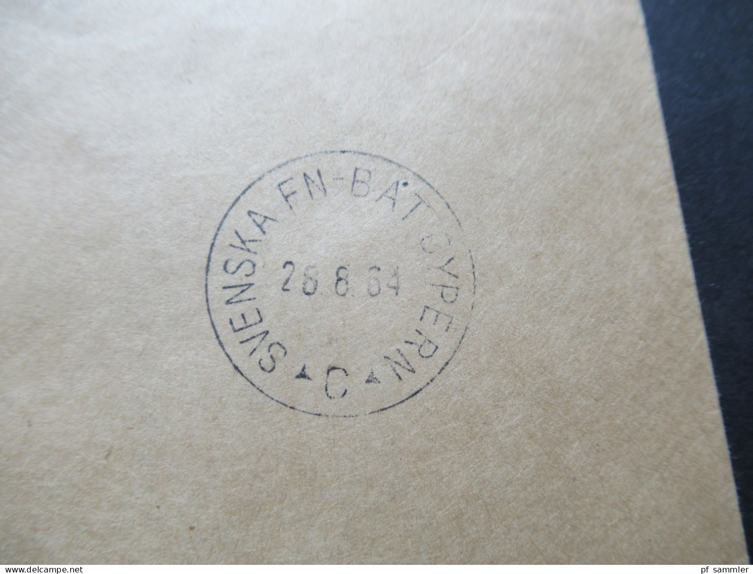 1964 Schweden Militärpost Tjänste Krigsmakten Stempel Svenska Bat Cypern / Schwedisches Militär Auf Zypern - Military