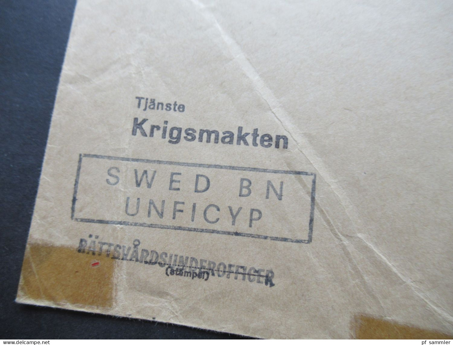 1967 Schweden Militärpost Tjänste Krigsmakten Stempel Svenska Bat Cypern / Schwedisches Militär Auf Zypern - Militares