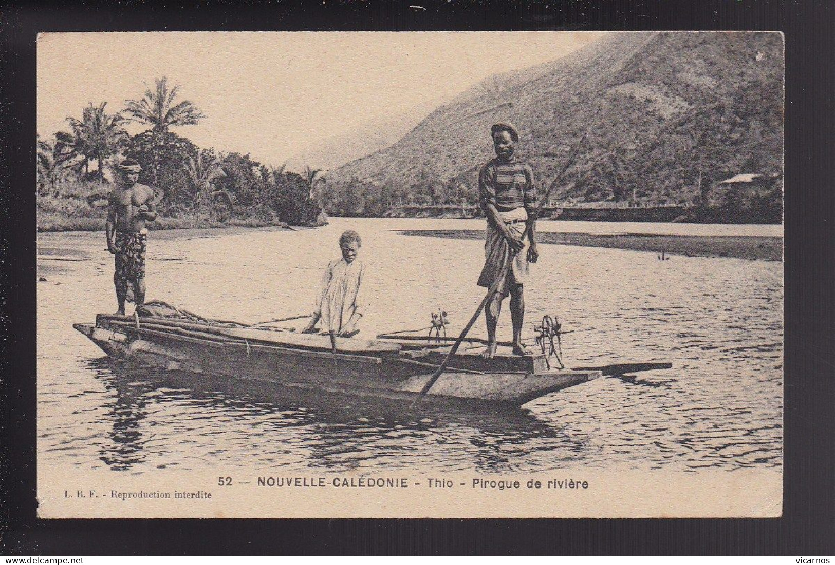 CP NOUVELLE CALEDONIE Thio Pirogue De Riviere - Nouvelle Calédonie