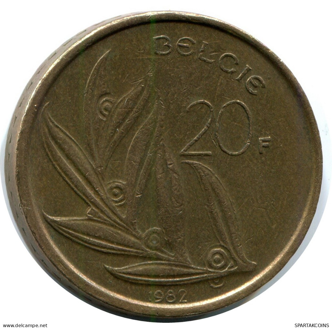 20 FRANCS 1982 DUTCH Text BELGIQUE BELGIUM Pièce #AZ364.F - 20 Francs