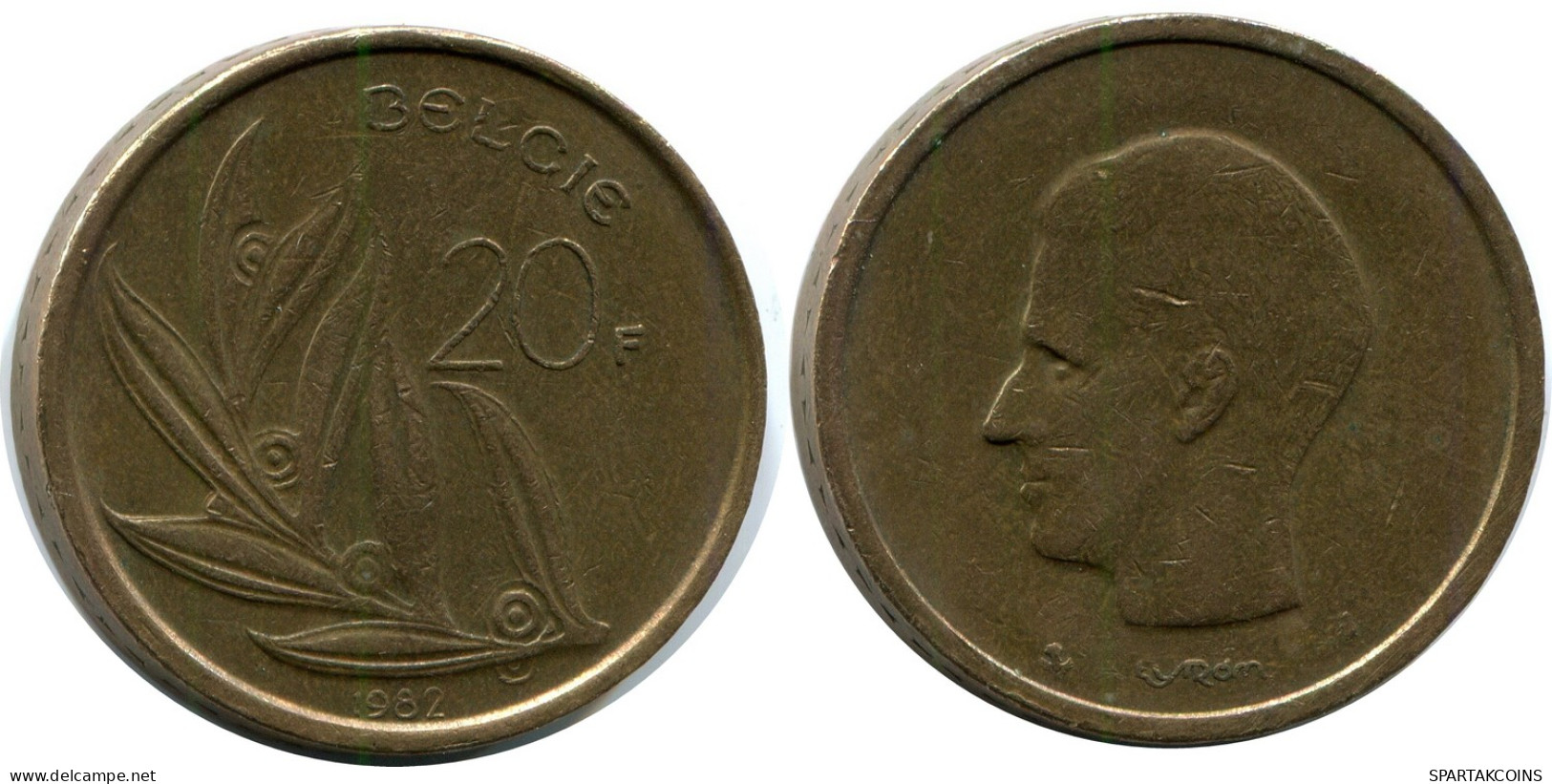 20 FRANCS 1982 DUTCH Text BELGIQUE BELGIUM Pièce #AZ364.F - 20 Frank