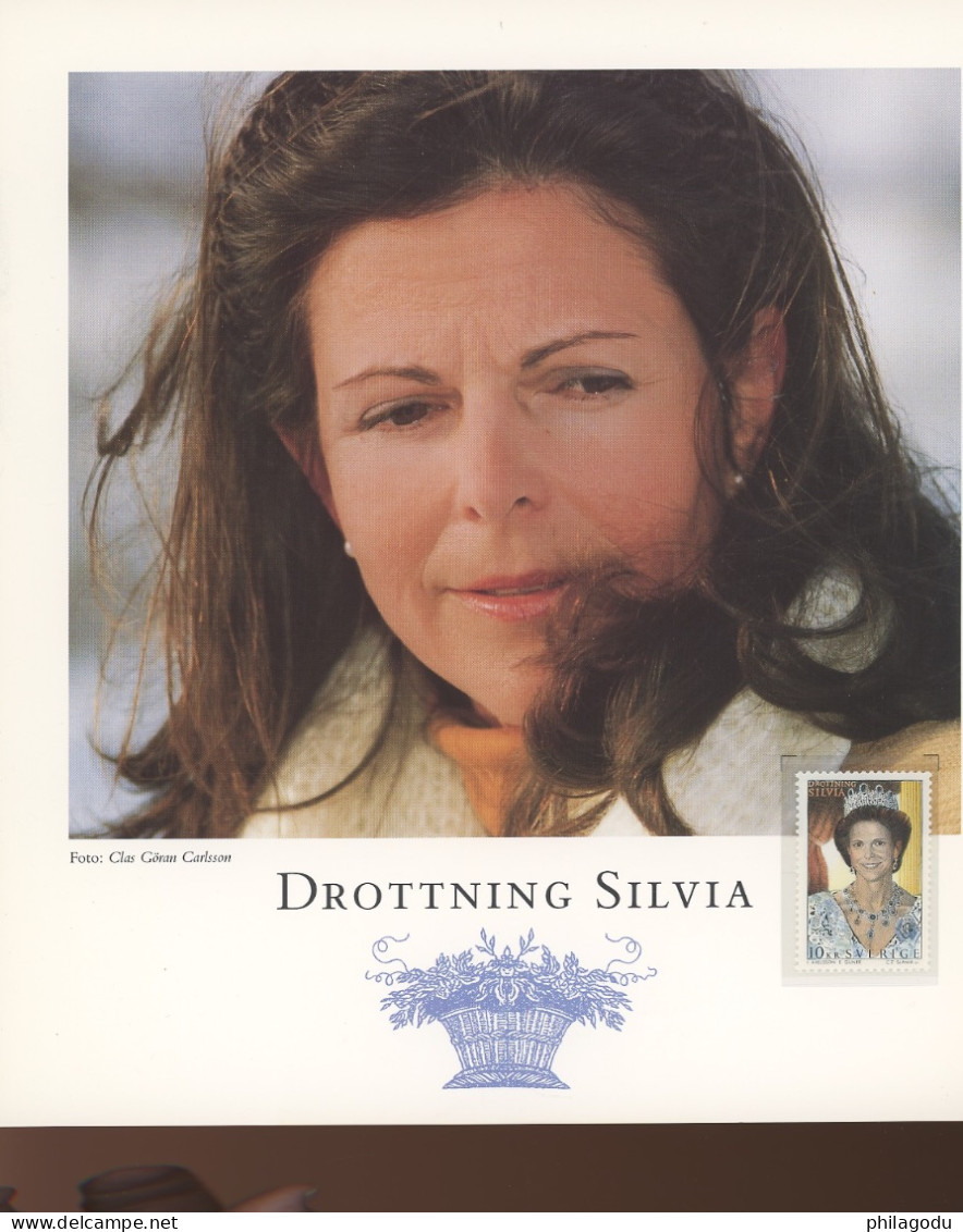 Famille Royale Prince Princesses. Reine Sylvia.  6 Documents Superbe Dans Pochette Timbres ** - Covers & Documents