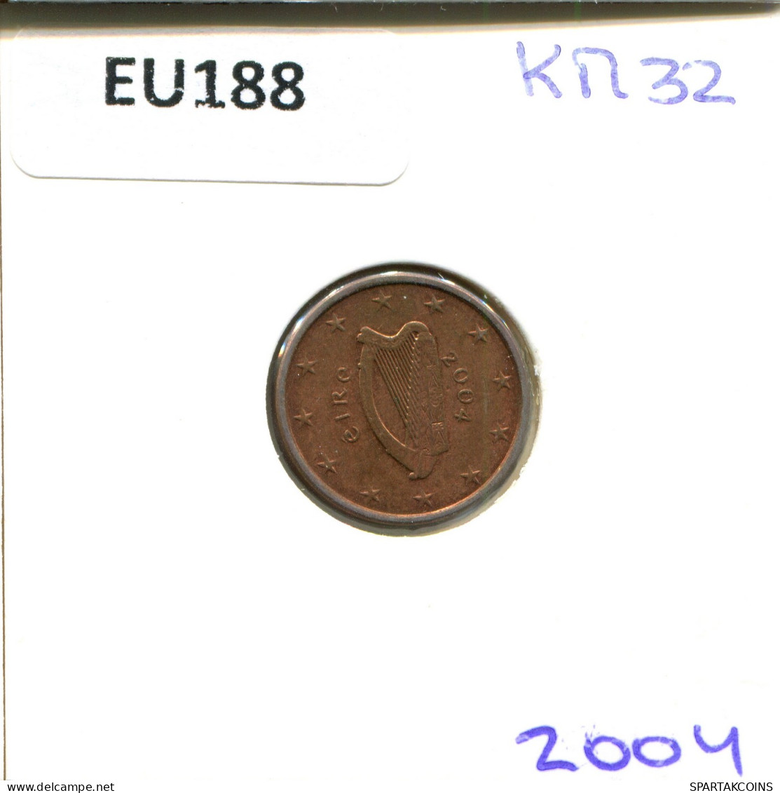 1 EURO CENT 2004 IRLANDE IRELAND Pièce #EU188.F - Irlanda