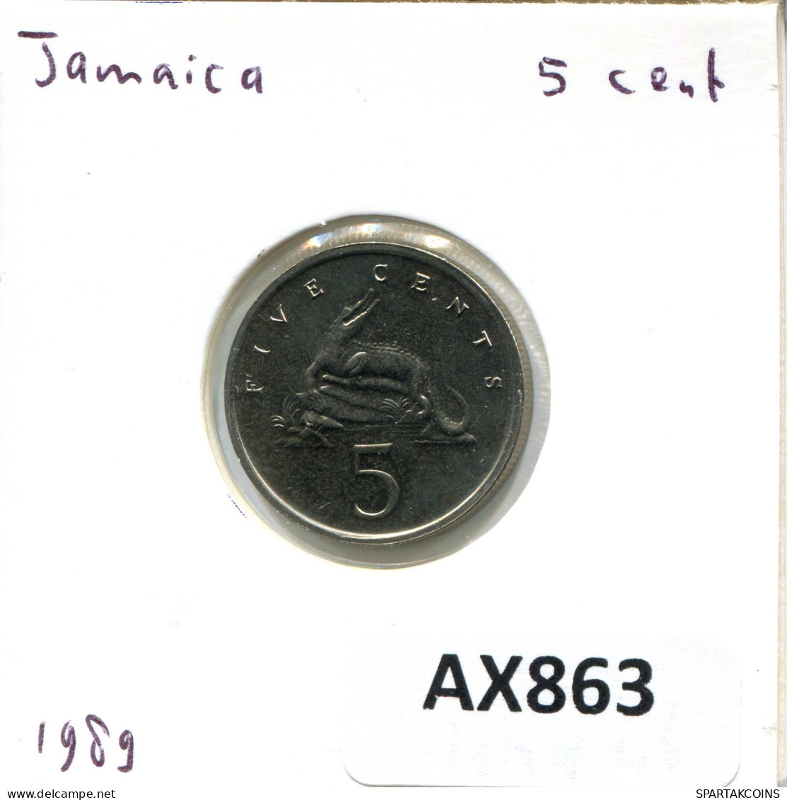 5 CENTS 1989 JAMAÏQUE JAMAICA Pièce #AX863.F - Giamaica