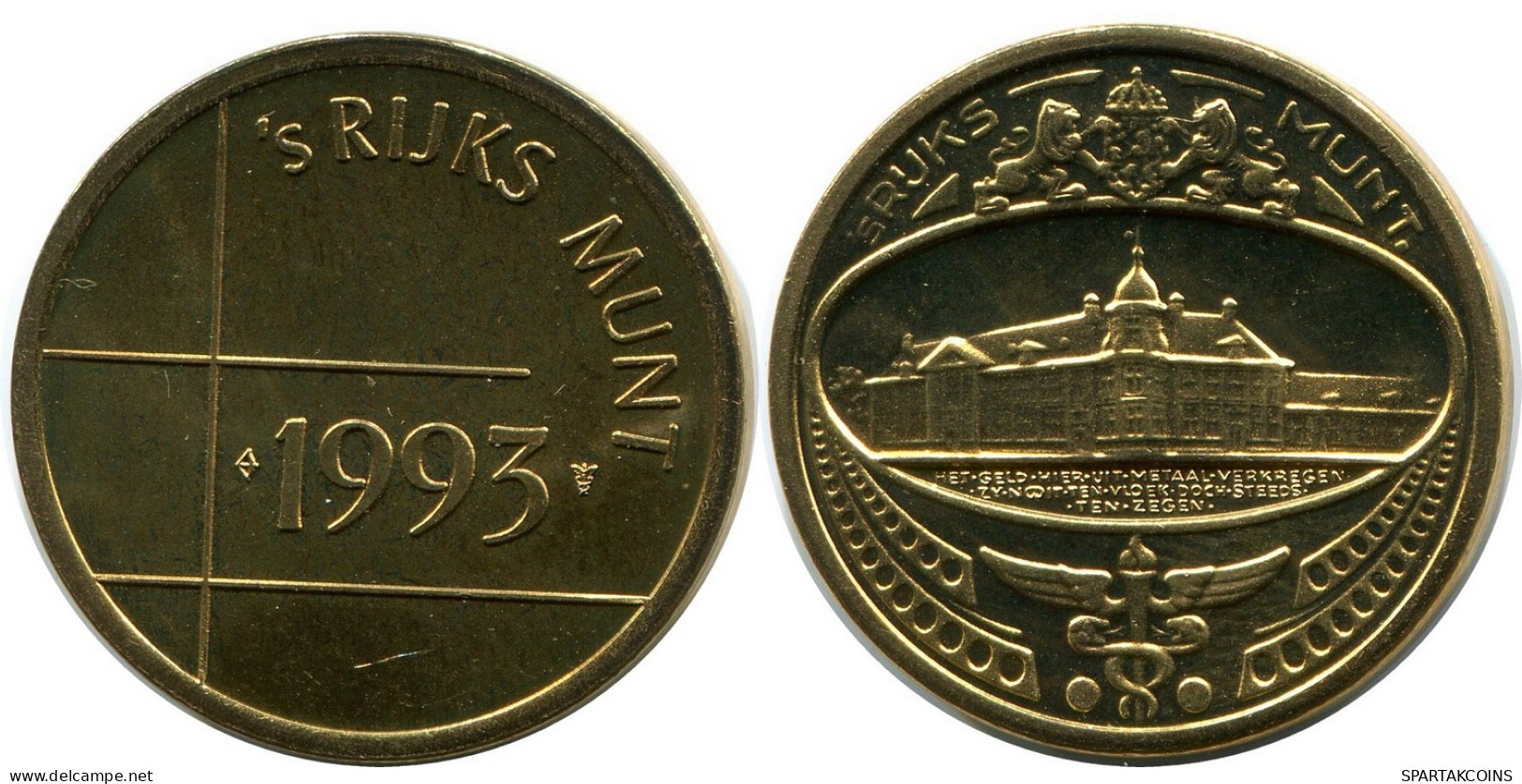 1993 ROYAL DUTCH MINT SET TOKEN NÉERLANDAIS NETHERLANDS MINT (From BU Mint Set) #AH032.F - Jahressets & Polierte Platten