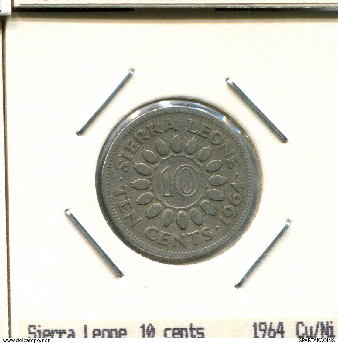 10 CENTS 1964 SIERRA LEONE Pièce #AS384.F - Sierra Leone