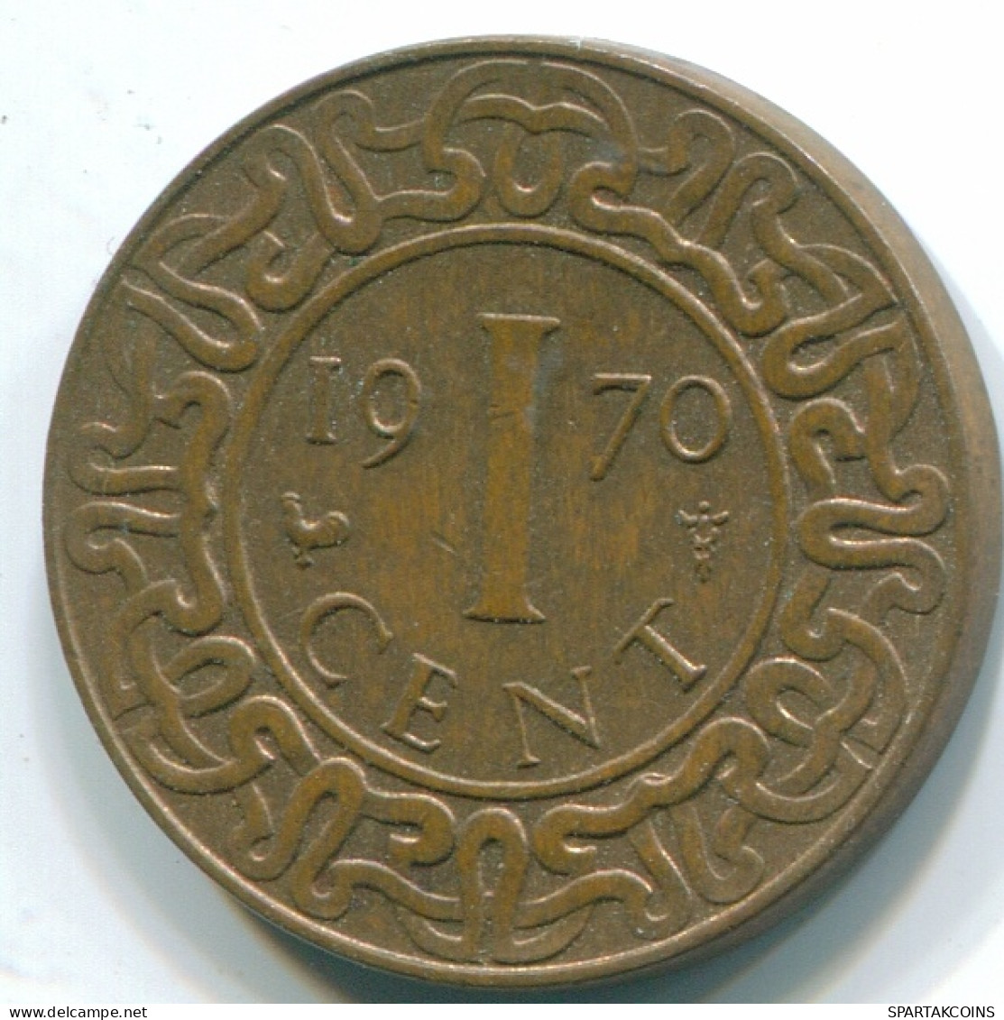 1 CENT 1970 SURINAME NÉERLANDAIS NETHERLANDS Bronze Cock Colonial Pièce #S10960.F - Surinam 1975 - ...