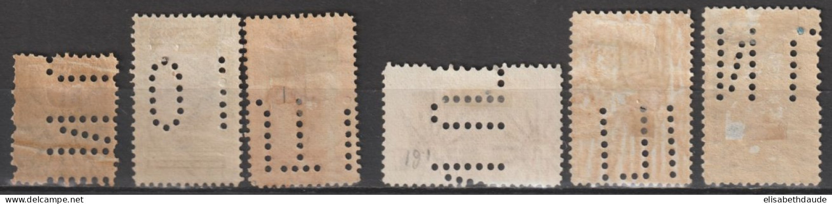 ARGENTINA - 1892/1910 - PERFORE / PERFIN POUR JOURNAUX - YVERT N°109+129/130+161/163  * MH (RARES SANS PERFORATION !) - Unused Stamps