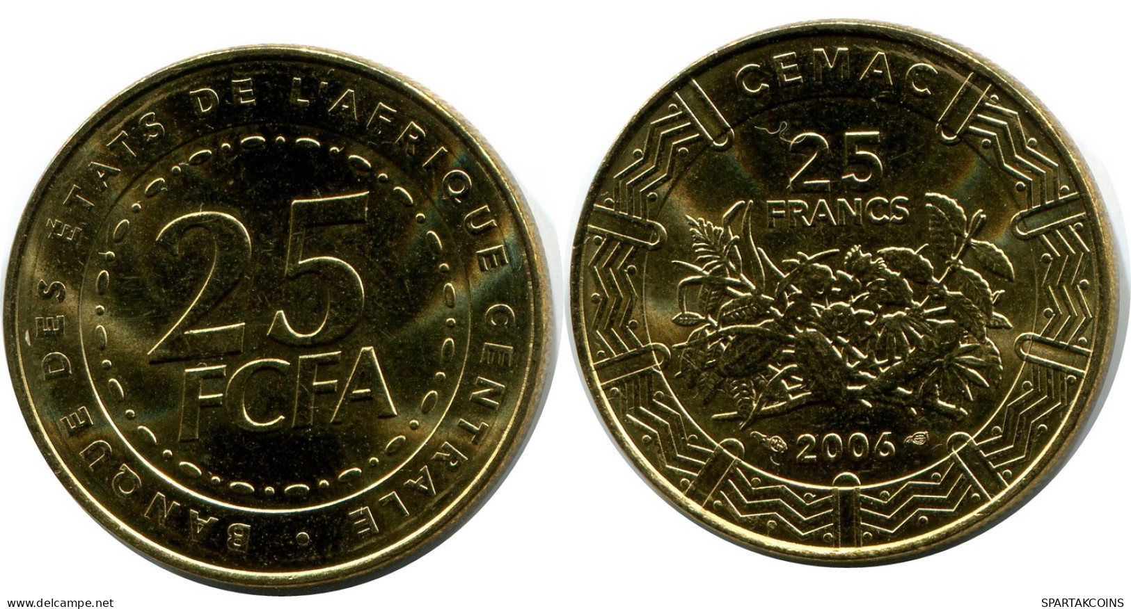 25 FRANCS CFA 2006 CENTRAL AFRICAN STATES (BEAC) Coin #AP863.U - Central African Republic