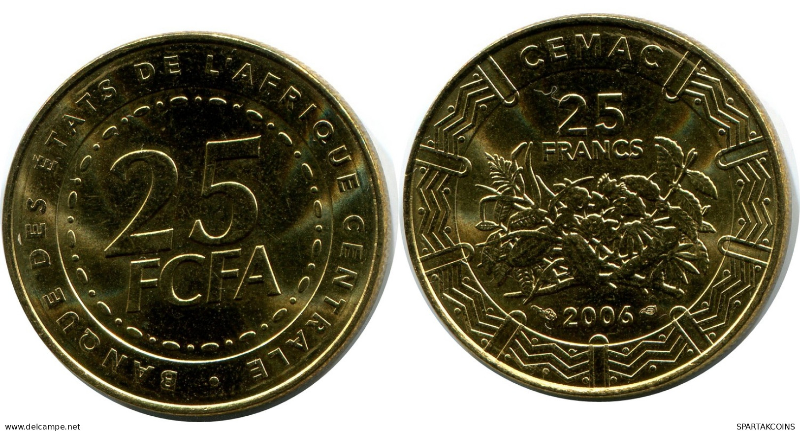 25 FRANCS CFA 2006 CENTRAL AFRICAN STATES (BEAC) Coin #AP863.U - Zentralafrik. Republik
