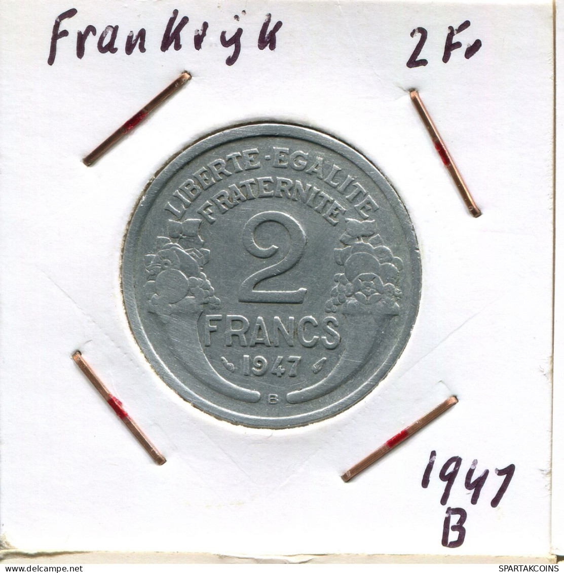 2 FRANCS 1947 B FRANCE French Coin #AM601 - 2 Francs