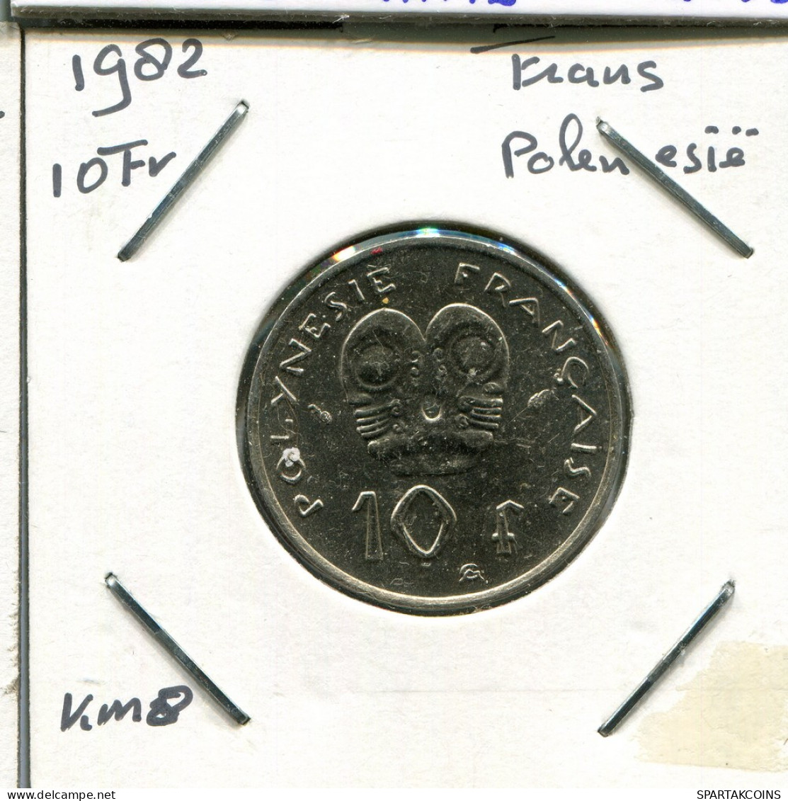10 FRANCS 1982 FRENCH POLYNESIA Colonial Coin #AM508 - Frans-Polynesië