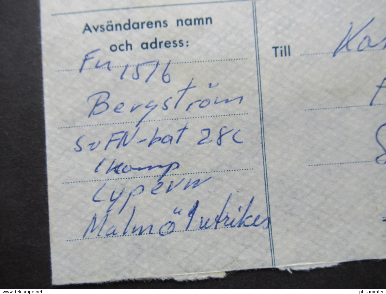 1965 Schweden Militärpost Militärbrev Stempel Svenska Bat Cypern / Schwedische Militär Auf Zypern / FN Bat 28 C - Military