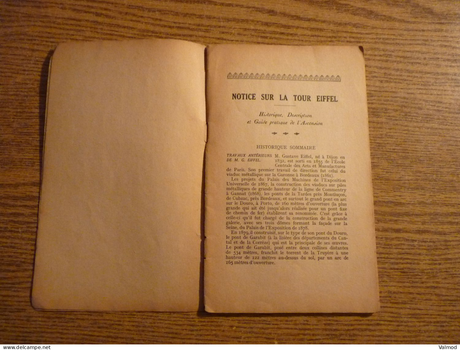 Notice Sur La Tour Eiffel-Historique-Description Et Guide Pratique De L'Ascension-Voir Détails Sur Photos-13,5x21cm Plié - Paris