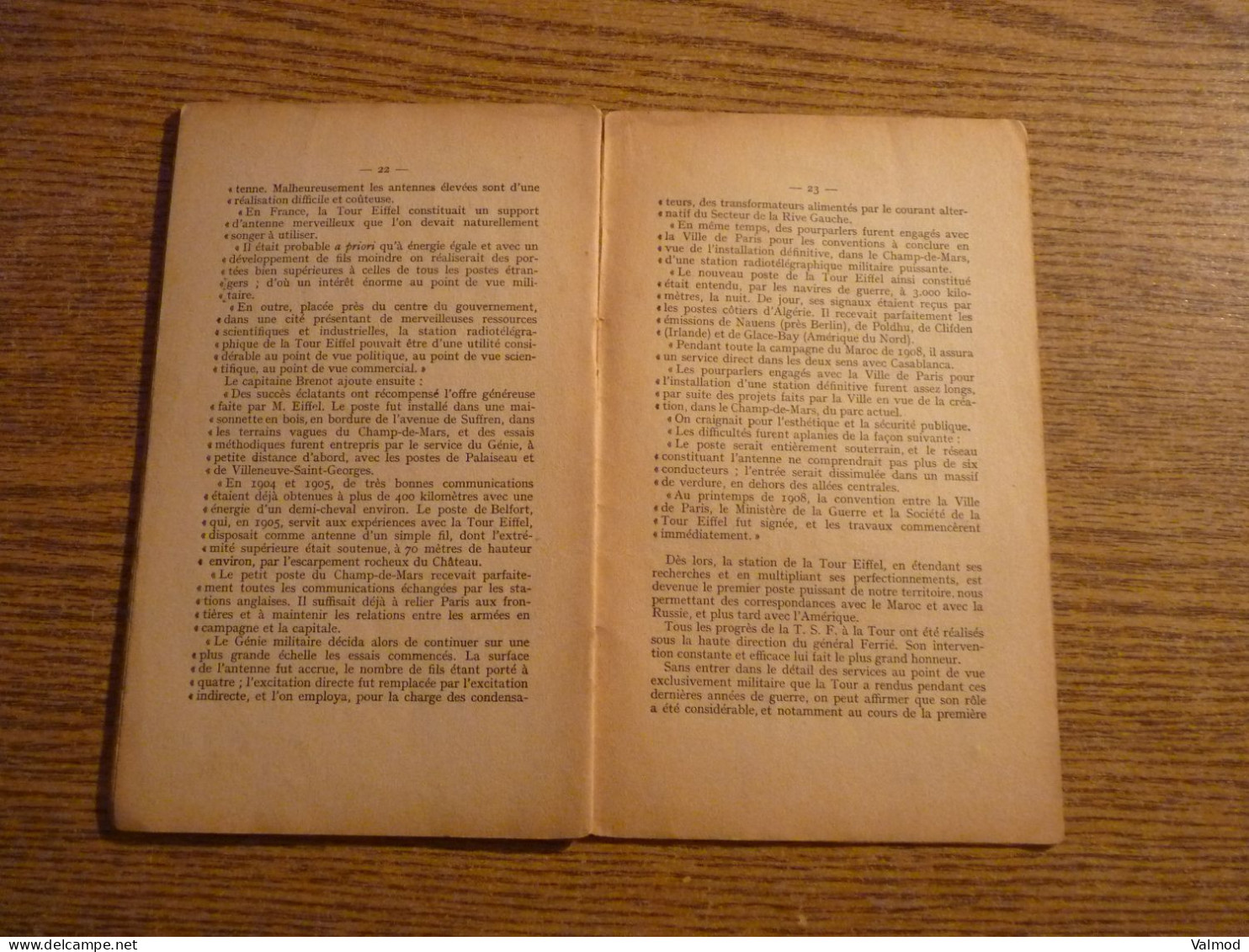 Notice sur la Tour Eiffel-Historique-Description et Guide Pratique de l'Ascension-Voir Détails sur Photos-13,5x21cm plié