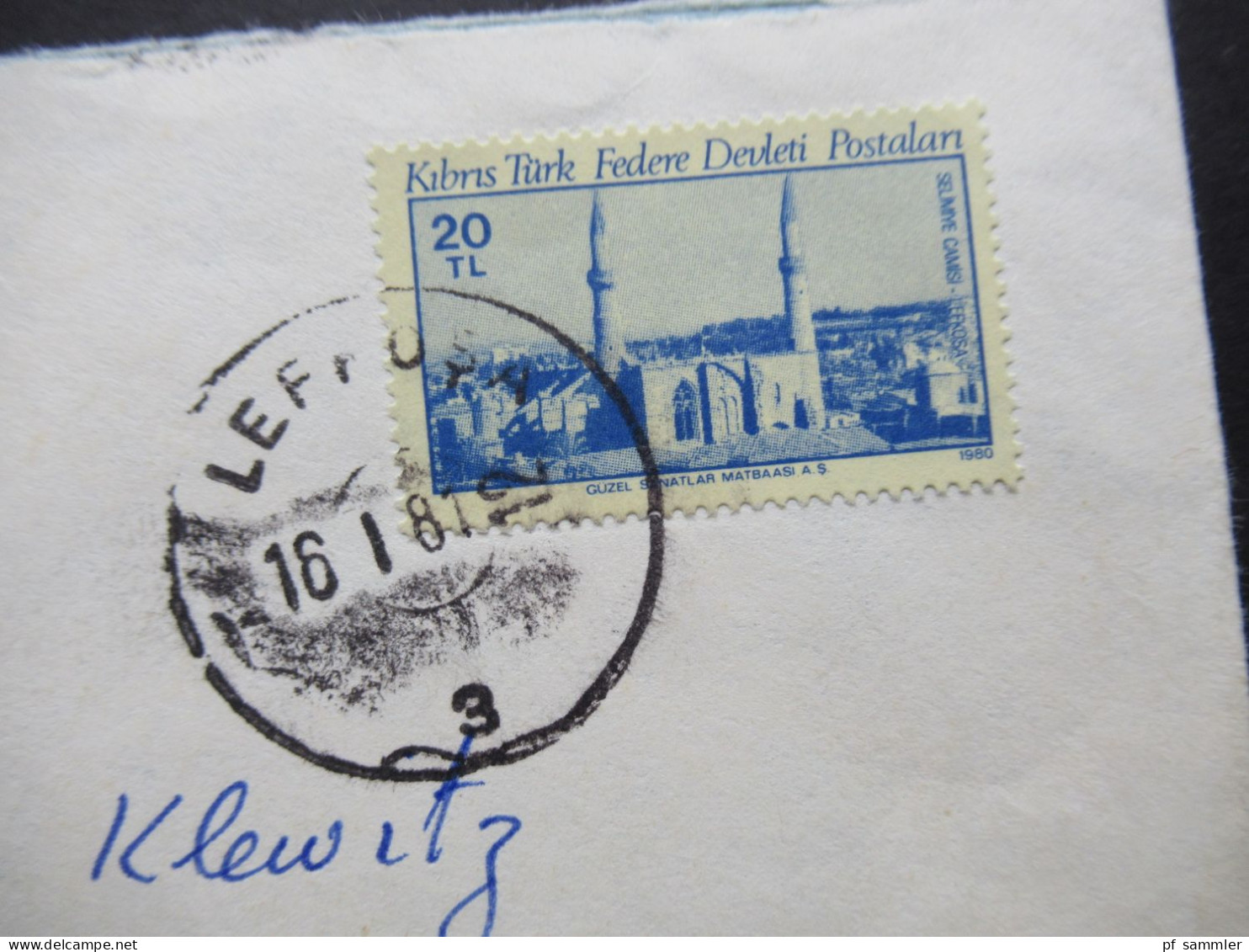 Zypern 1981 Kibris Türk Federe Devleti Postalan Stempel Lefkosa Nach Fulda Gesendet - Lettres & Documents