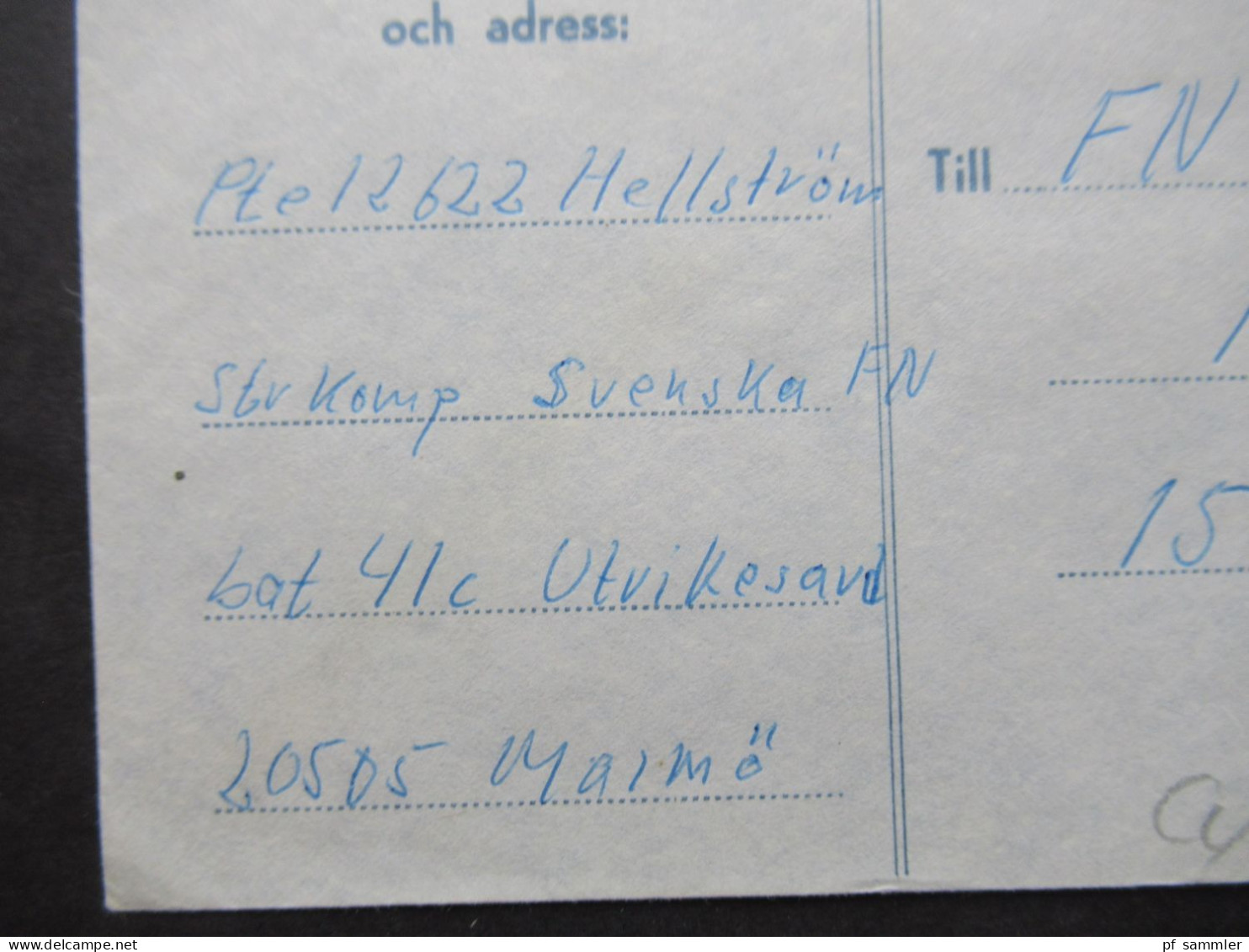 1969 Schweden Militärpost Militärbrev Stempel Svenska Bat Cypern / Schwedisches Militär Auf Zypern / FN Bat 41 C - Militaire Zegels