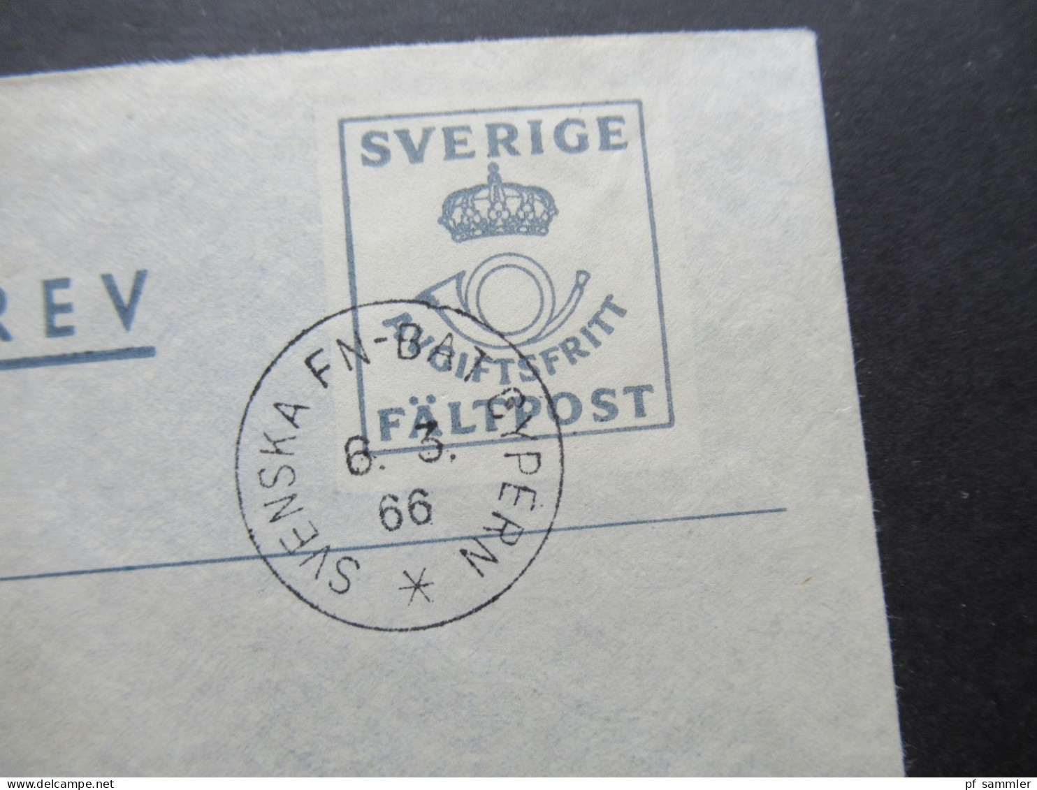 1966 Schweden Militärpost Militärbrev Stempel Svenska FN Bat Cypern / Schwedisches Militär Auf Zypern / FN Bat - Militaire Zegels