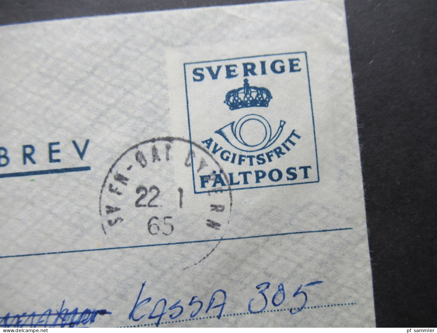 1965 Schweden Militärpost Militärbrev Stempel Svenska FN Bat Cypern / Schwedisches Militär Auf Zypern / FN Bat 2. Komp - Militärmarken