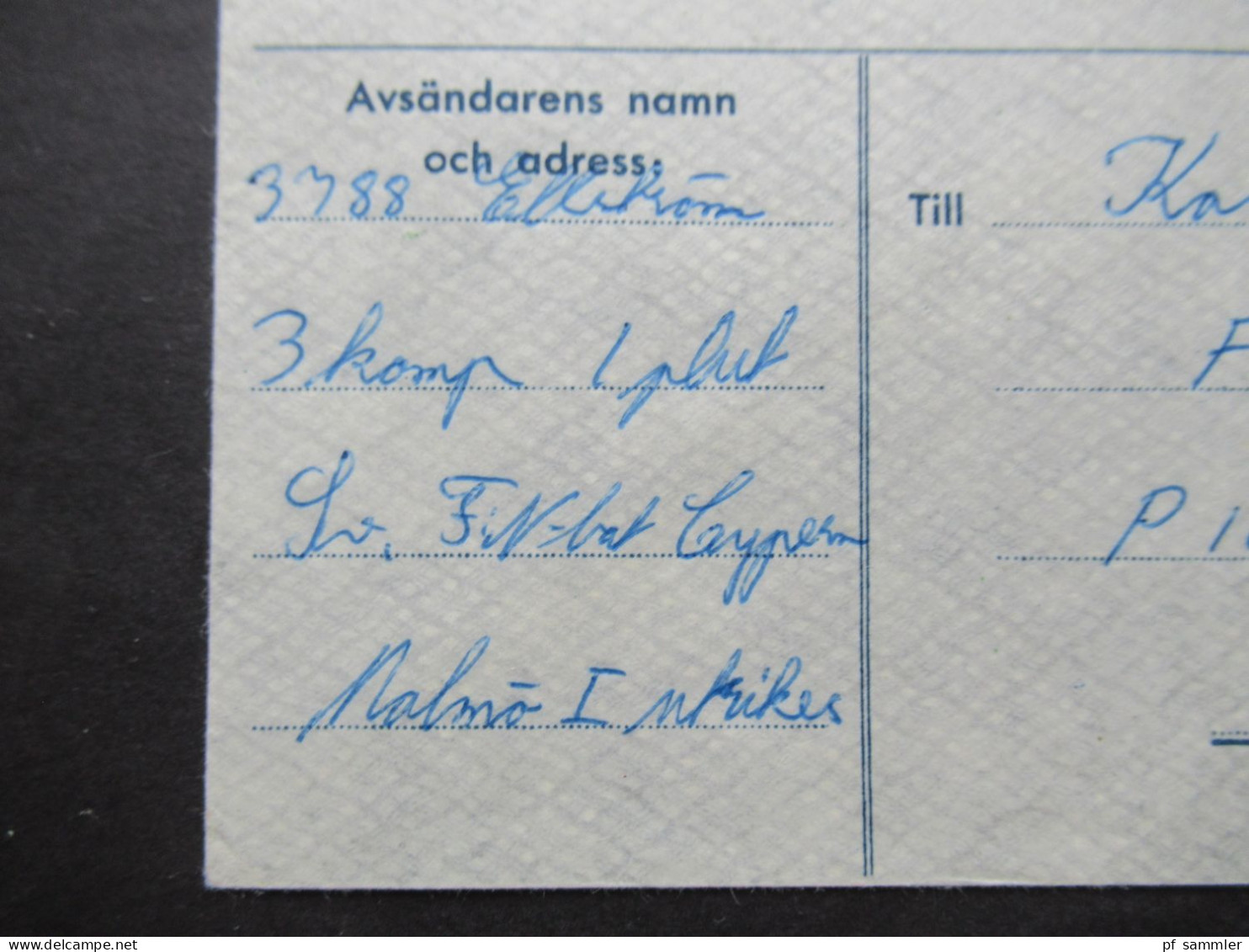 1965 Schweden Militärpost Militärbrev Stempel Svenska FN Bat Cypern / Schwedisches Militär Auf Zypern / FN Bat 3. Komp - Militari