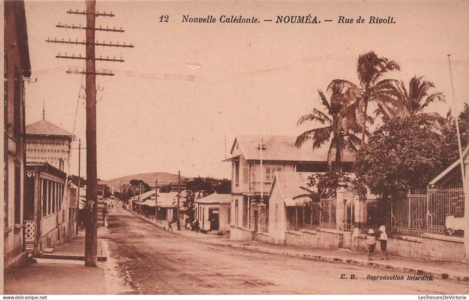 Nouvelle Calédonie - Noumea - Rue De Rivoli -  Carte Postale Ancienne - Nouvelle-Calédonie