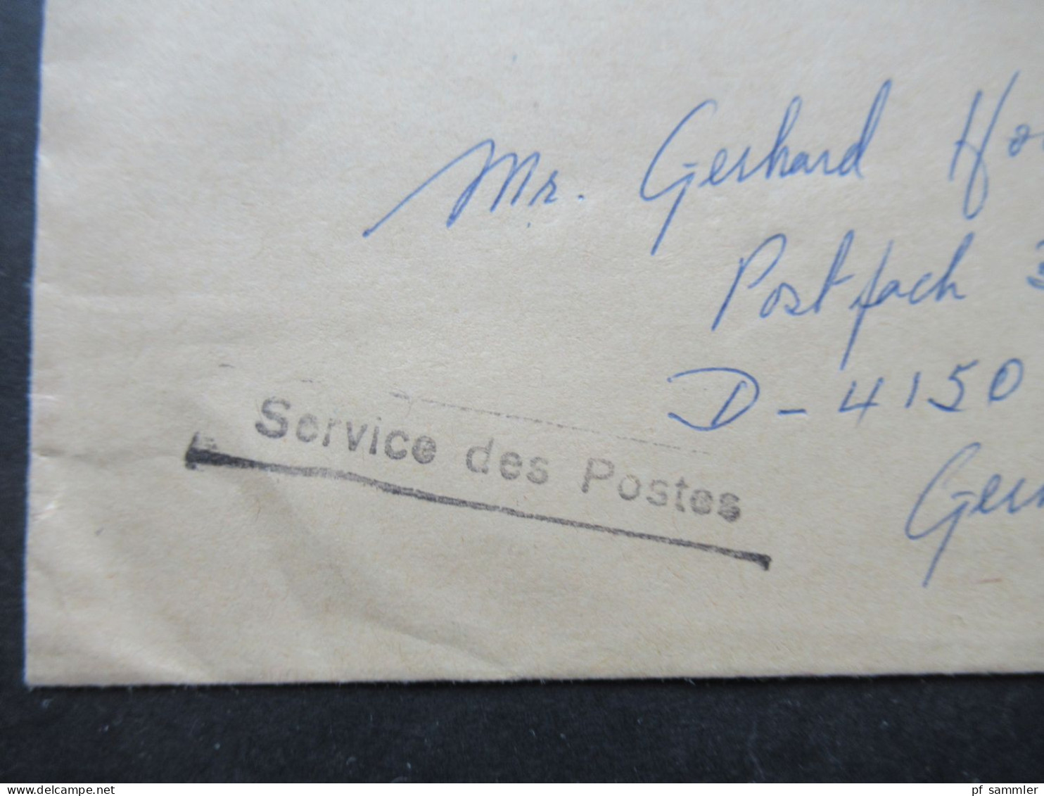 Zypern 1975 Schwarzer Stempel Ra1 Service Des Postes Stempel Lefkosa Nach Krefeld / Einschreiben Luftpost - Brieven En Documenten