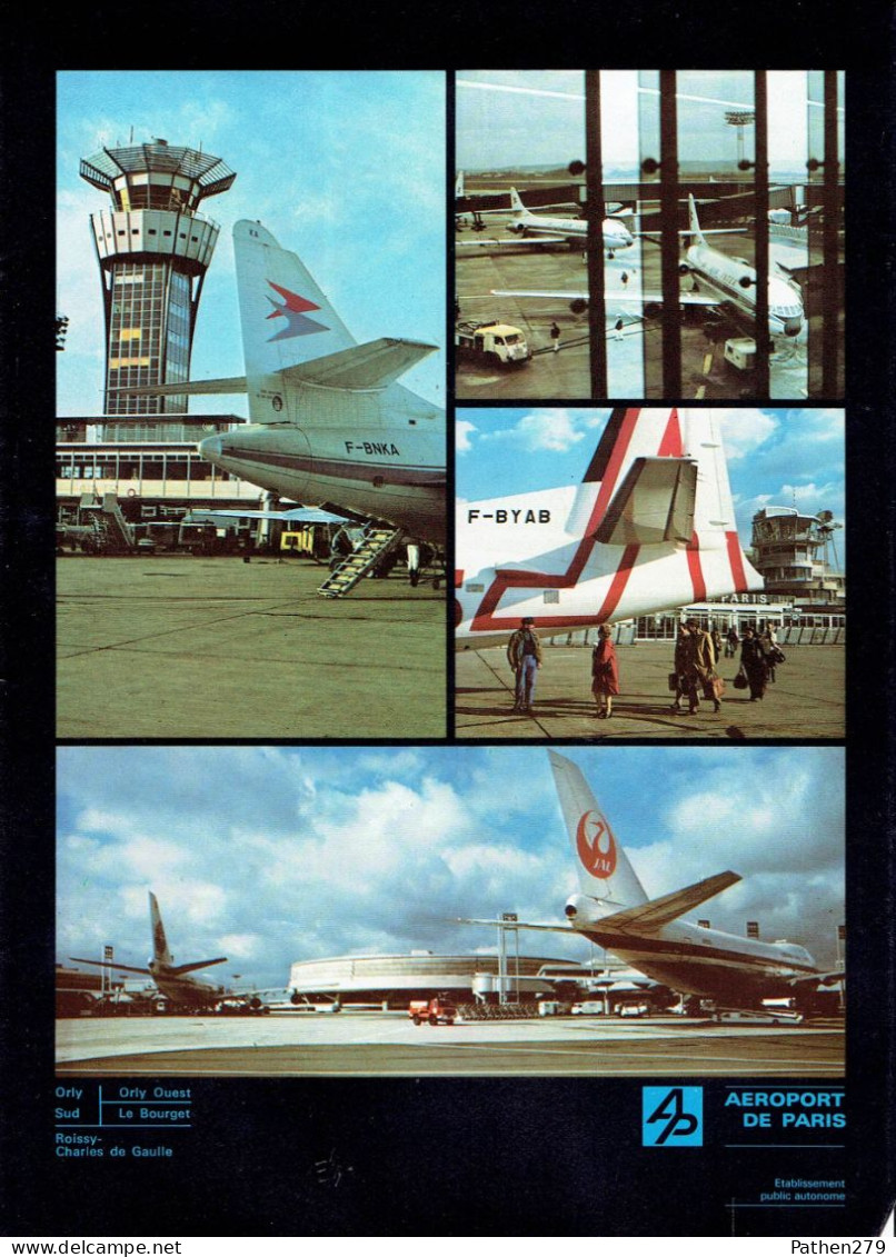 Dépliant De Présentation De Aéroport De Paris 1976 - Aviazione