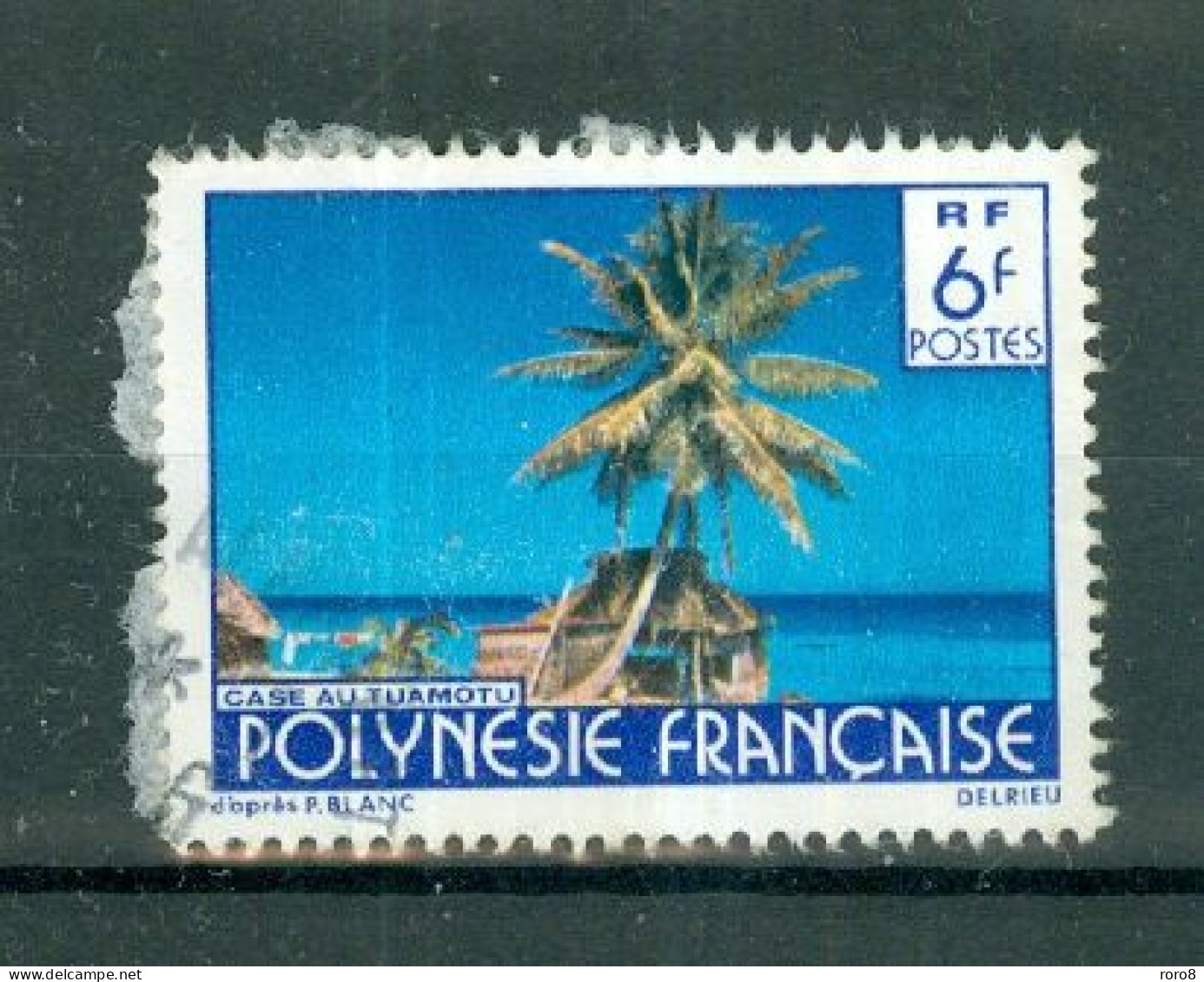 POLYNESIE - N°137 Oblitéré. Paysages De La Polynésie Française. Sujets Divers. Signature "DELRIEU". - Oblitérés