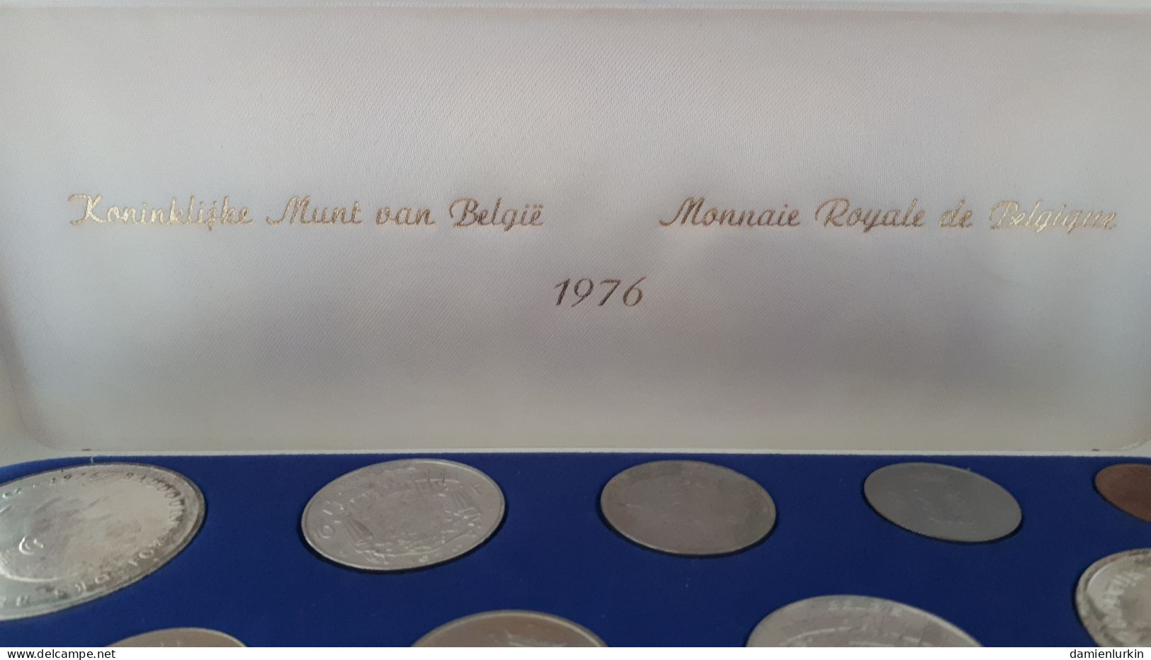 BELGIQUE BELGIE(N) RARE ET SUPERBE COFFRET SET FDC 1976 DONT 2 X 250 FRANCS ARGENT/ZILVER/SILBER ! COTES : 35€-40€-55€- - FDC, BU, Proofs & Presentation Cases