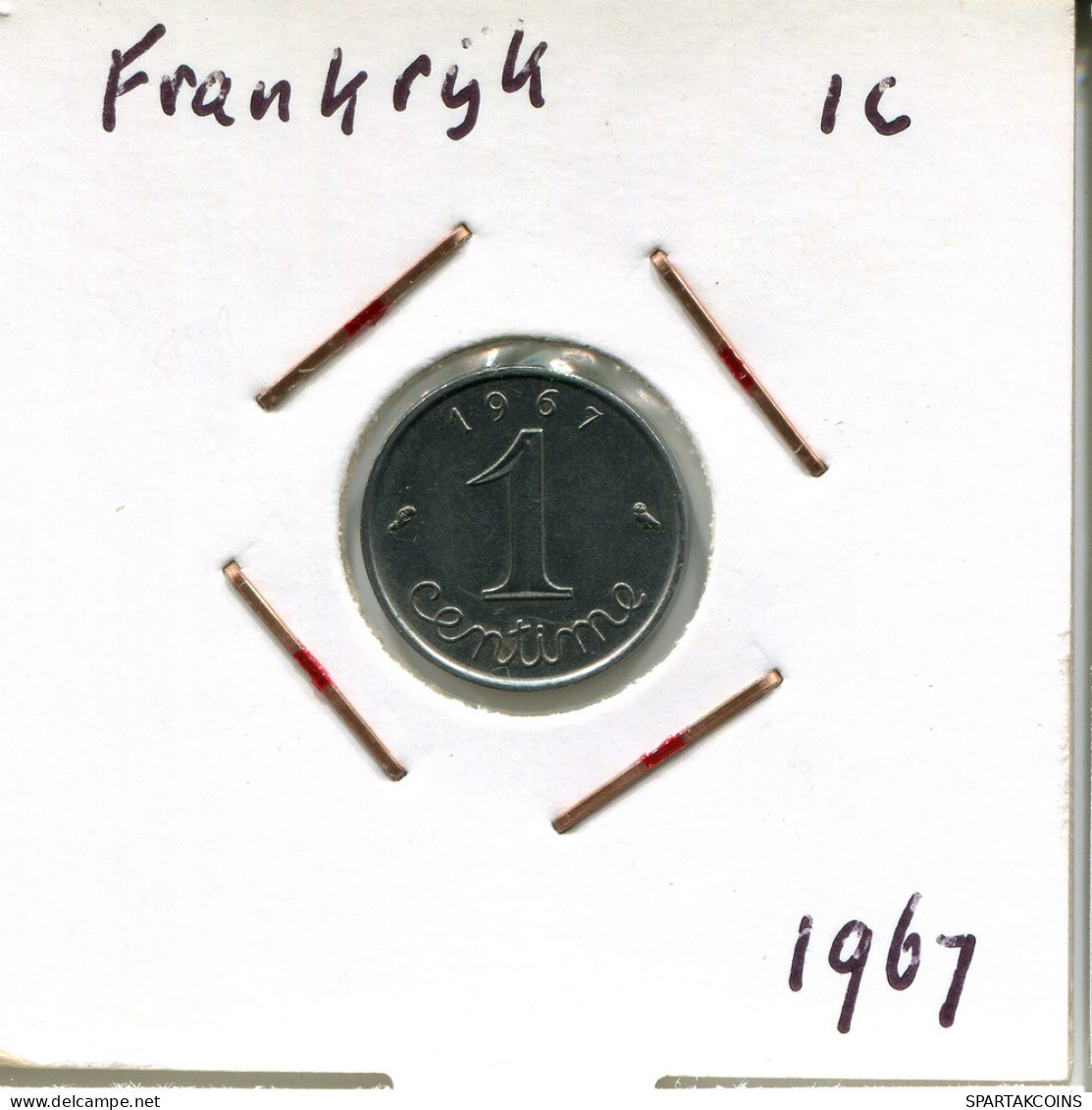 1 CENTIME 1967 FRANKREICH FRANCE Französisch Münze #AM708.D - 1 Centime