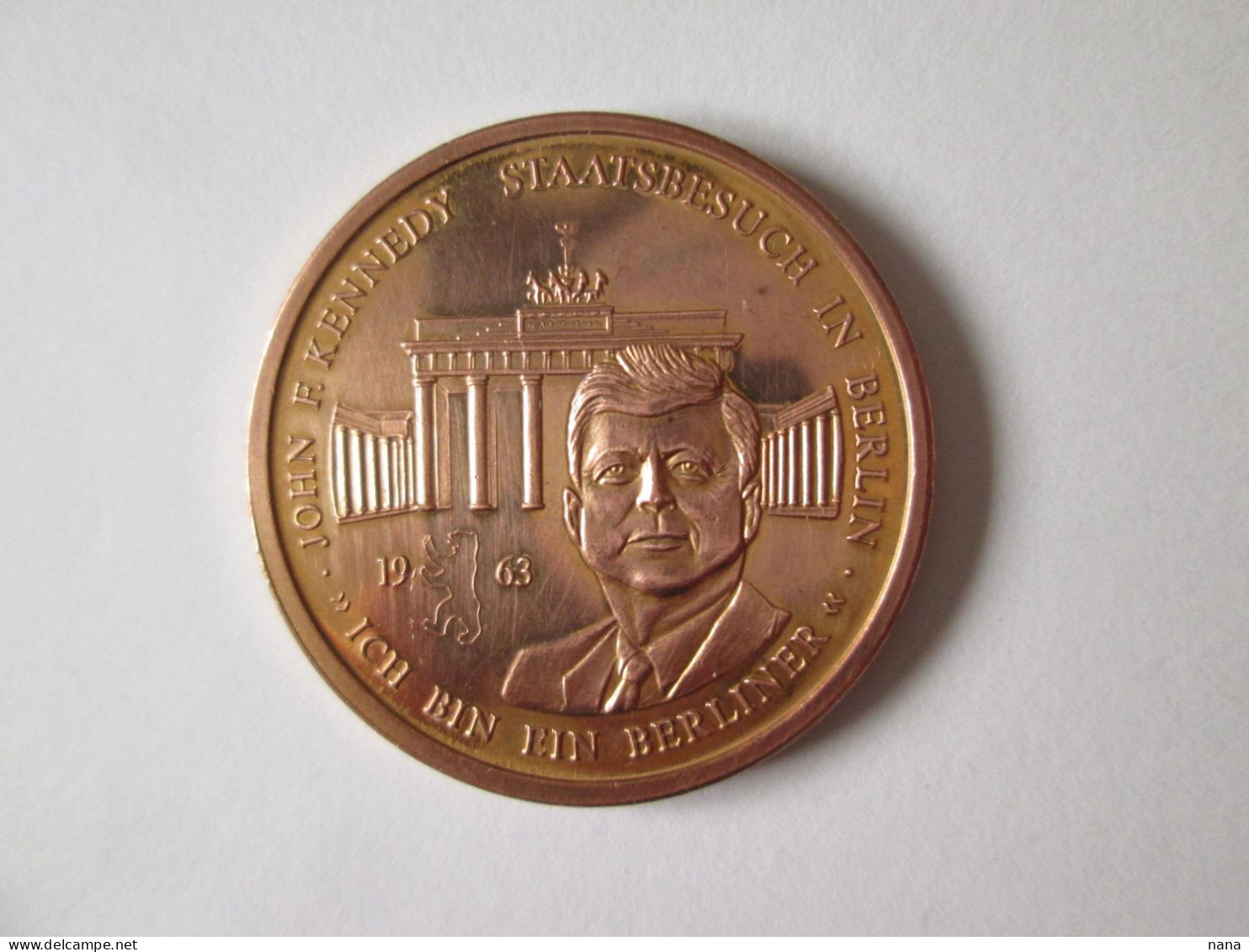 Germany Medal J.F.Kennedy Visit In Berlin 1963-I Am A Berliner- - BRD