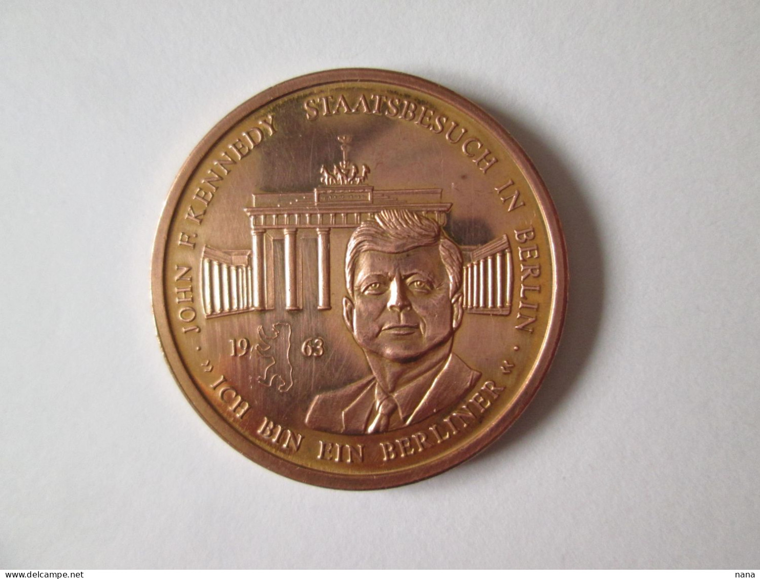 Germany Medal J.F.Kennedy Visit In Berlin 1963-I Am A Berliner- - FRG