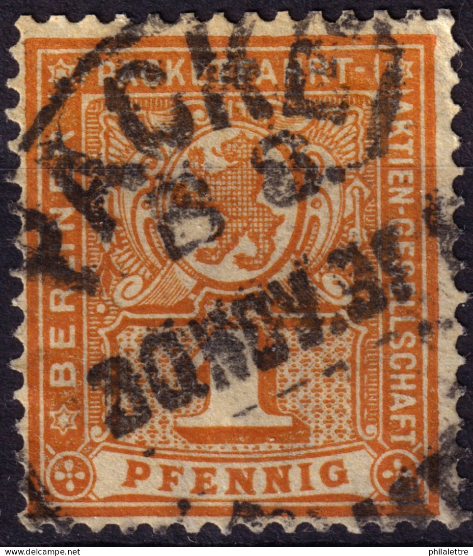 ALLEMAGNE / GERMANY - DR Privatpost BERLIN (B. Packetfahrt AG) 1p Orange - VF Used - Postes Privées & Locales