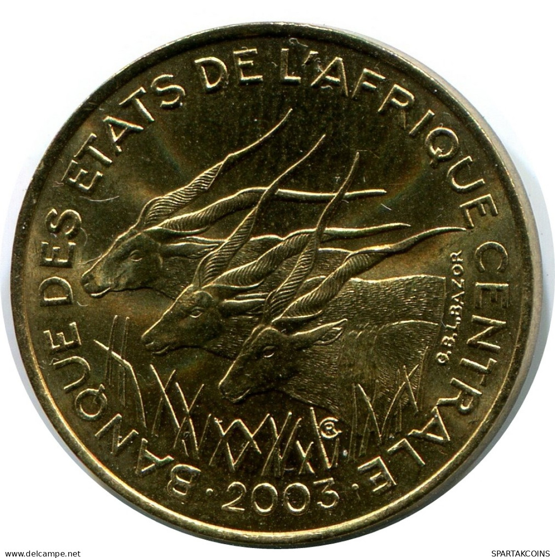 5 FRANCS CFA 2003 CENTRAL AFRICAN STATES (BEAC) Coin #AP859.U - Repubblica Centroafricana