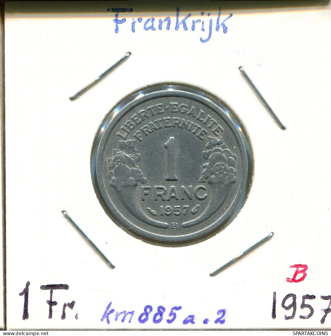 1 FRANC 1957 B FRANCE Coin French Coin #AM301 - 1 Franc