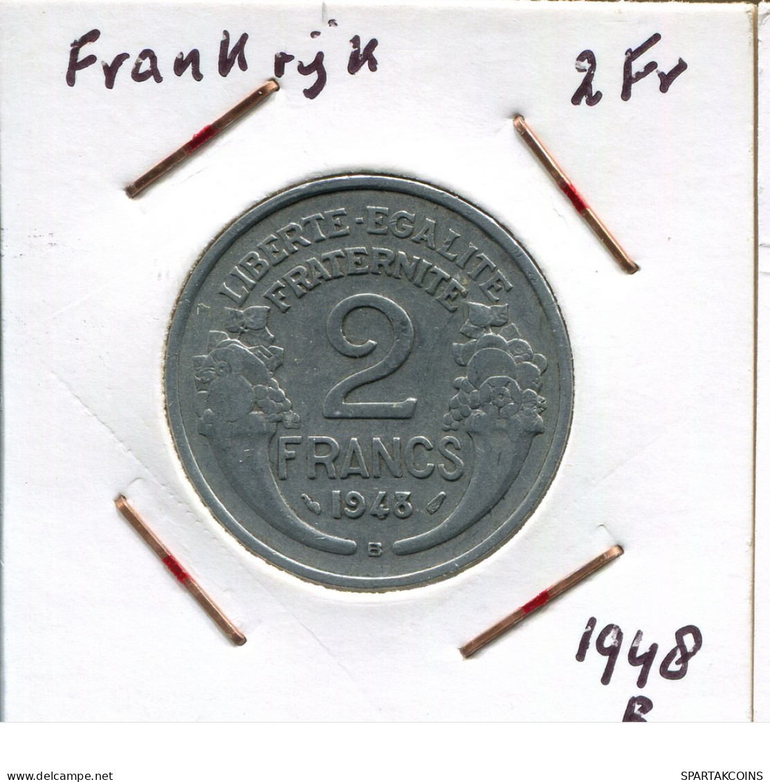 2 FRANCS 1948 B FRANCE French Coin #AM603 - 2 Francs