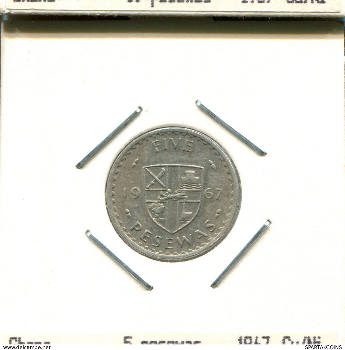 5 PESEWAS 1967 GHANA Coin #AS372.U - Ghana