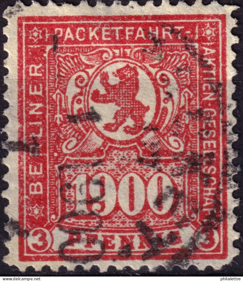 ALLEMAGNE / GERMANY - DR Privatpost BERLIN (B. Packetfahrt AG) 3p Red 1900 - VF Used - Privatpost