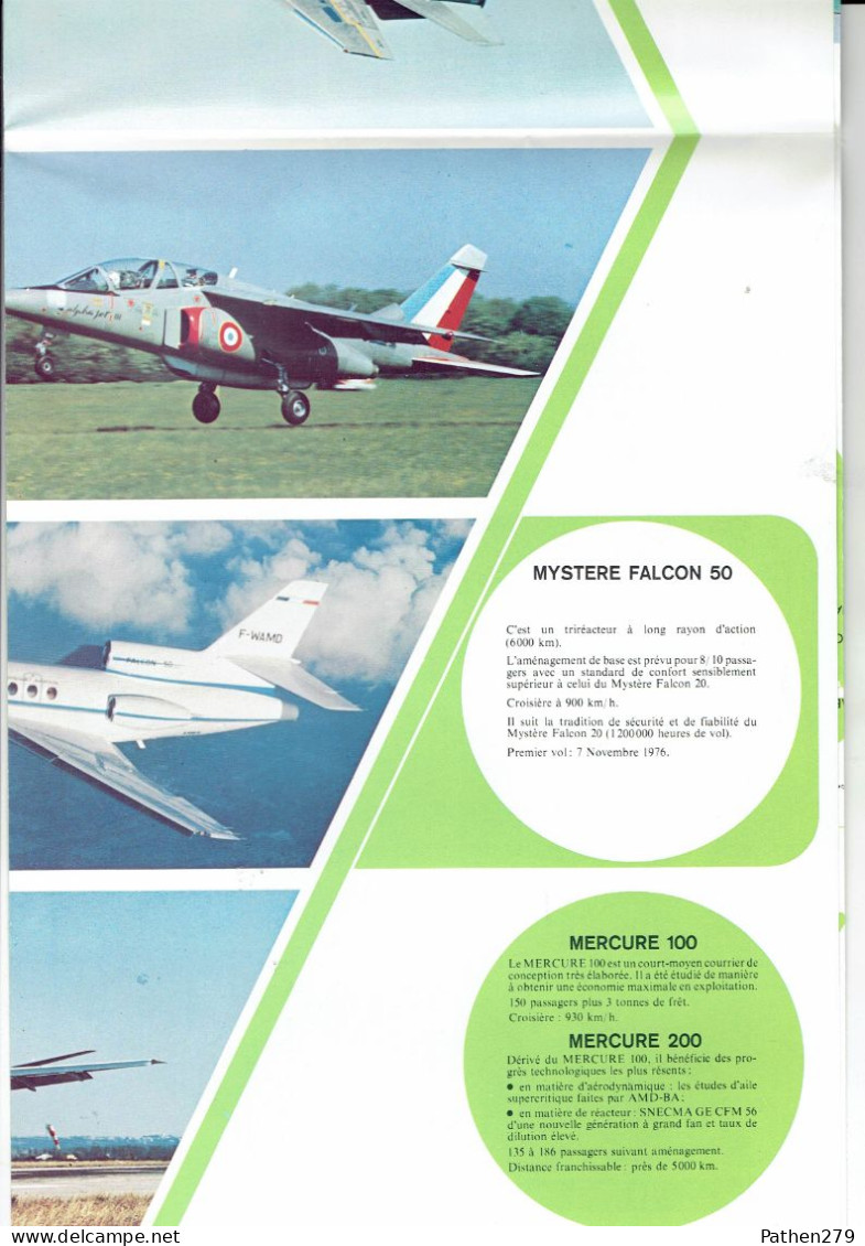 Grand Poster De Présentation Des Aéronefs Avions Marcel Dassault-Bréguet Aviation Provenant Du Salon Du Bourget 1977 - Aviazione