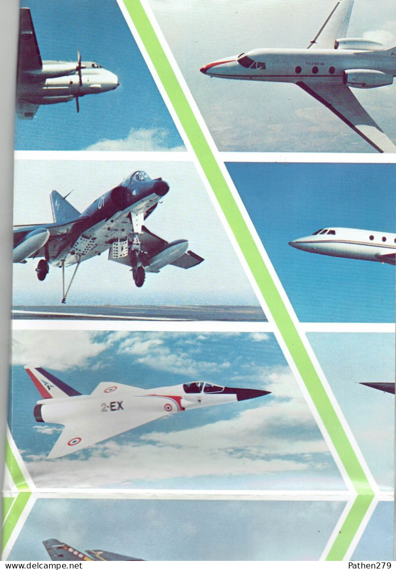 Grand Poster De Présentation Des Aéronefs Avions Marcel Dassault-Bréguet Aviation Provenant Du Salon Du Bourget 1977 - Aviazione