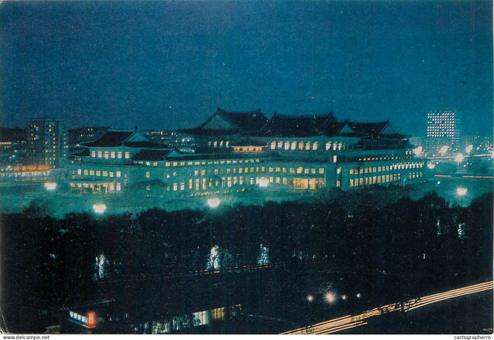 Postcard North Korea Phenian Asian Temple - Corée Du Nord