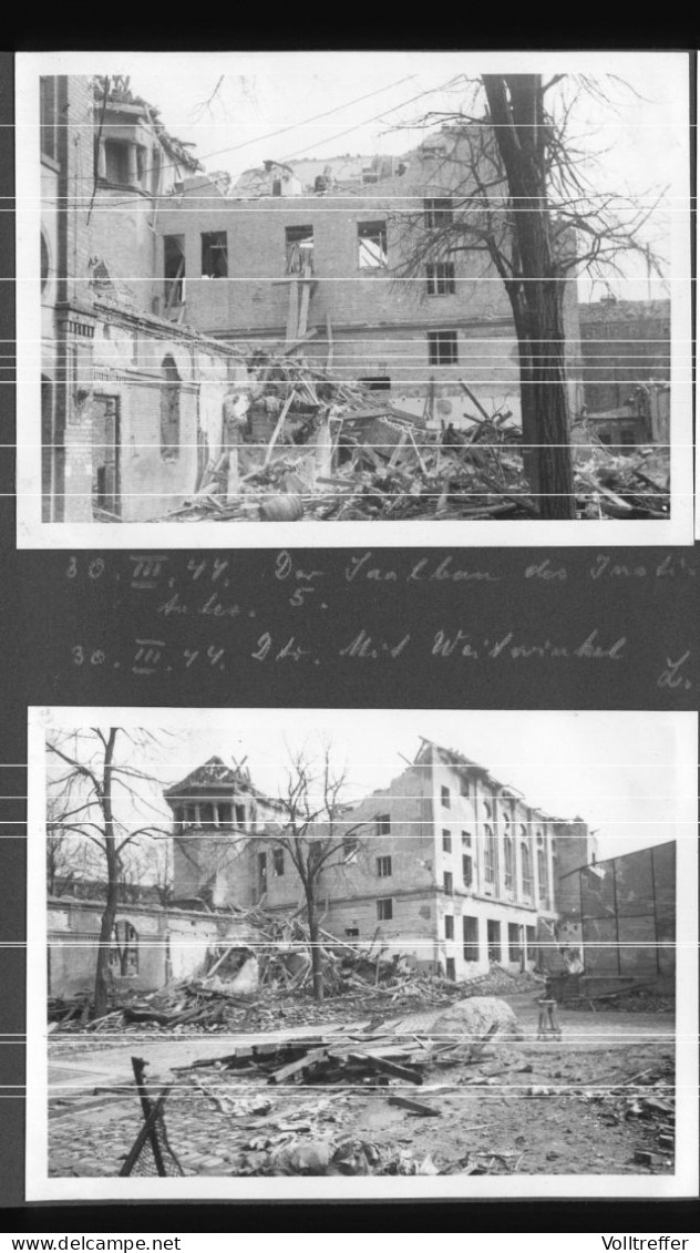 2x Orig. Foto 30.03.1944 Berlin Wedding Zerstörung Institut, Versuchs- Und Lehrbrauerei In Der Seestraße - Wedding