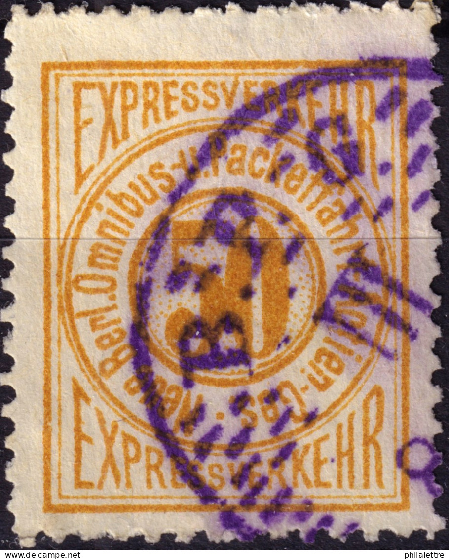 ALLEMAGNE / GERMANY - DR Privatpost BERLIN (N.B.O.u.S.P.AG) 50p Orange-yellow Expressverkehr - VF Used - Correos Privados & Locales