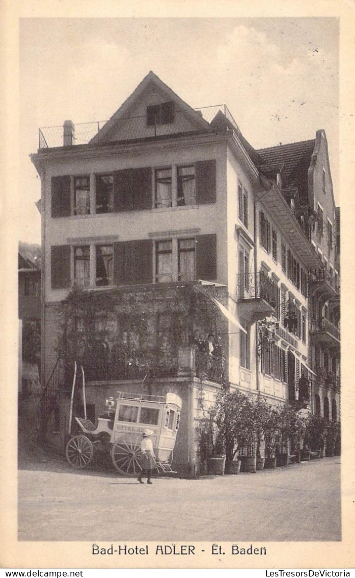 Suisse - Baden - Hôtel Adler - Carte Postale Ancienne - Baden